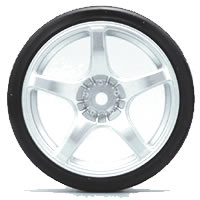 Yokomo Premounted Drift Tyres ENKEI RP-03 Wheels (1pair)