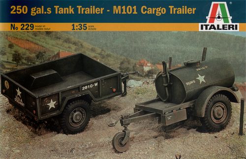 US 250 Gallon Tank Trailer & M101 Cargo Trailer