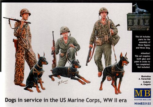 Dogs in the service in Marine Corps, WW II era