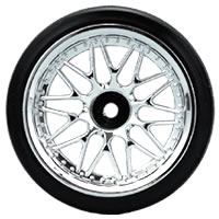 Yokomo Premounted Drift Tyre 10 Spoke Mesh Wheel (1 pair)
