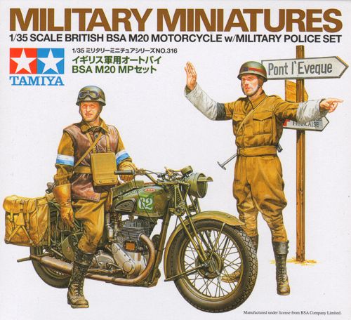 BSA M20 Motorcycle with British Military Police