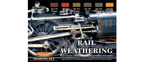LifeColor Rail Weathering Set (22ml x 6)
