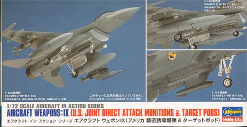 Aircraft Weapons Set IX: (U.S. Joint Direct Attack Munitions & Target Pods) AN/AAQ-28 LITENING AT, AN/AAQ-33 SNIPER XR, GBU-31(V)3, GBU-38, AN/AAQ-13 etc