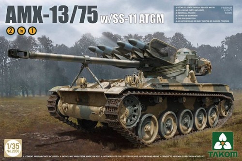 AMX-13/75 French Light Tank with SS-11 ATGM 2 in 1