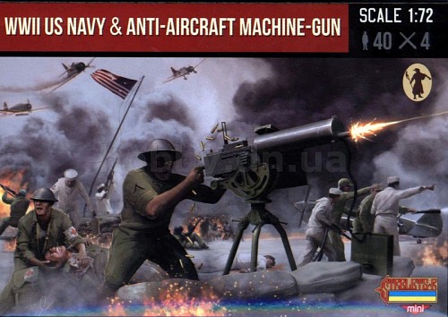WWII US Navy with Anti-Aircraft Machine-Gun