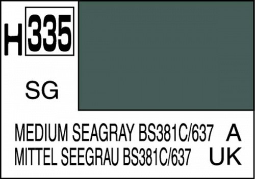 Mr. Hobby Color H335 MEDIUM SEAGRAY SEMI-GLOSS