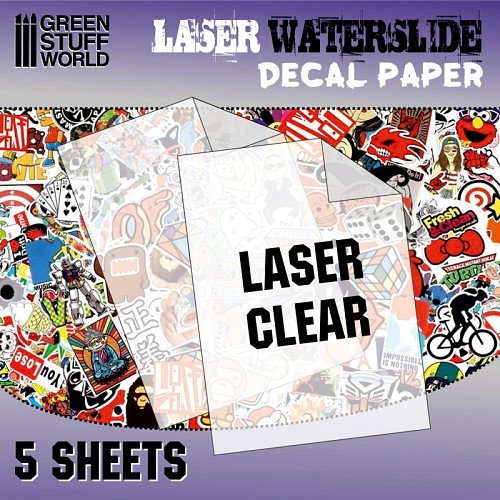Waterslide Decals - Laser Transparent-Clear LASER (PACKx5)
