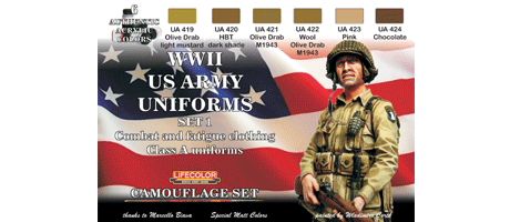 USA WWII Army Uniforms Set 1 (22ml x 6)