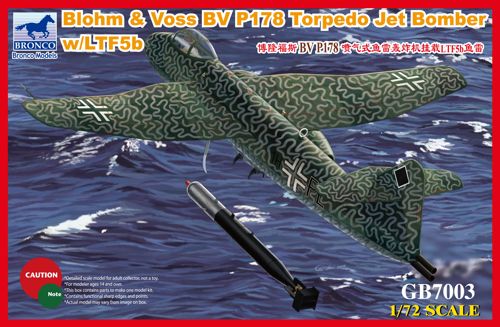 Blohm & Voss Bv P 178 Torpedo Jet Bomber with LTF5b Torpedo
