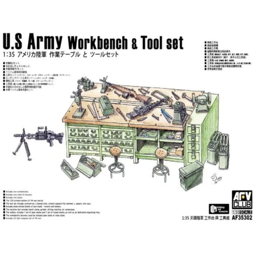 U.S. ARMY WORKBENCH & TOOL SET PLASTIC MODEL KIT