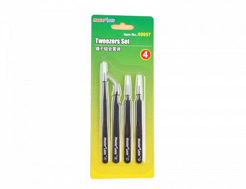 Tweezers Set 4 tweezers between 4¾in (120mm) and 5in (140mm) long