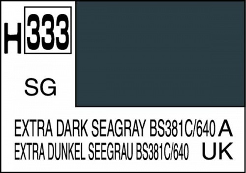 Mr. Hobby Color H333 EXTRA DARK SEAGRAY SEMI-GLOSS
