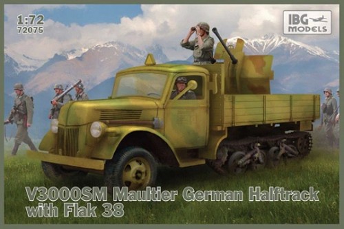 V3000SM Maultier German Halftrack with Flak 38