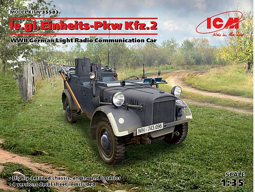 le.gl.Einheitz-Pkw Kfz.2, WWII German Light Radio Communication Car