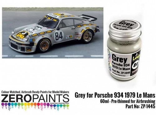 Basecoat paint Grey for Porsche 934 1979 #84 Le Mans 60ml