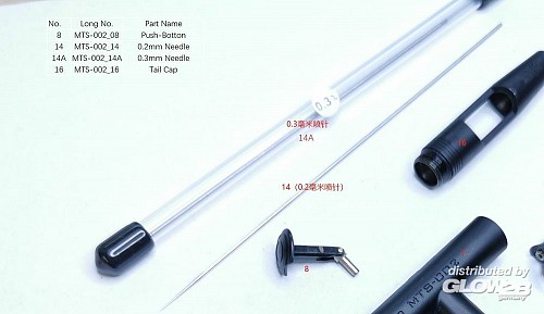 Needle 0,3mm -YUN MO 0.2/0.3mm HIGH PRECISION AIRBRUSH