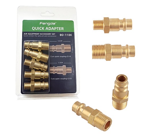 Quick Adapter with 2 pieces 1/8" adaptor and and 3 pieces 1/4" adaptor